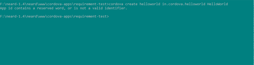 [SOLVED] Cordova - App id contains a reserved word, or is not a valid identifier