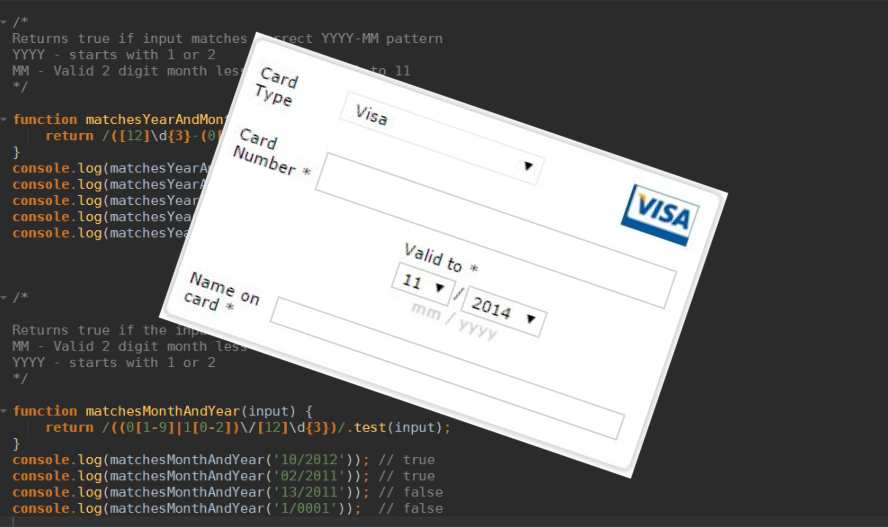 JavaScript regular expressions for matching wih Year-month (YYYY-MM) and Month/Year (MM/YYYY ...