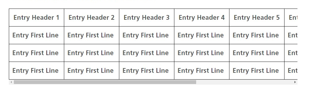 How to scroll HTML Table horizontally 