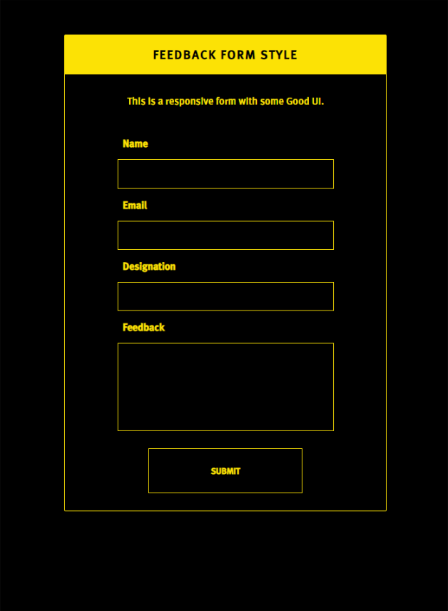 RESPONSIVE FEEDBACK FORM - DOWNLOAD FULL CODE WITH VALIDATIONS